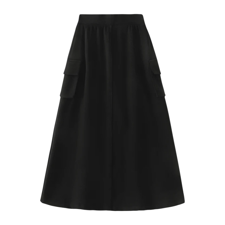 skirt ponte with pockets - black