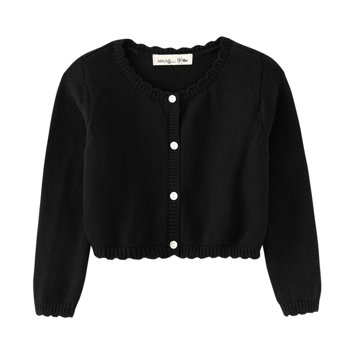 cardigan button front - black