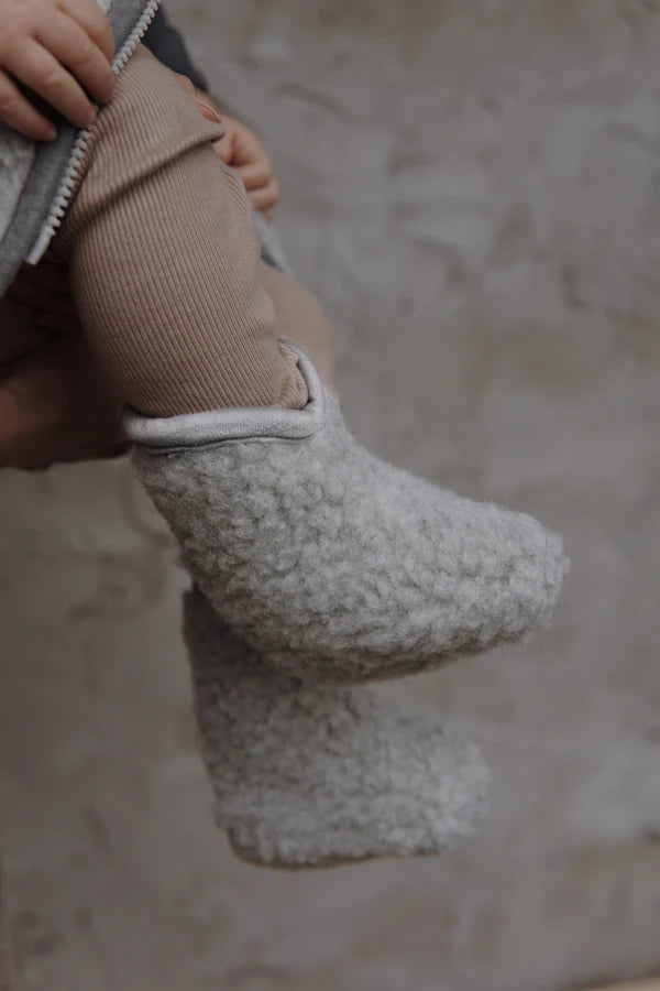 shoes wool booties - grey