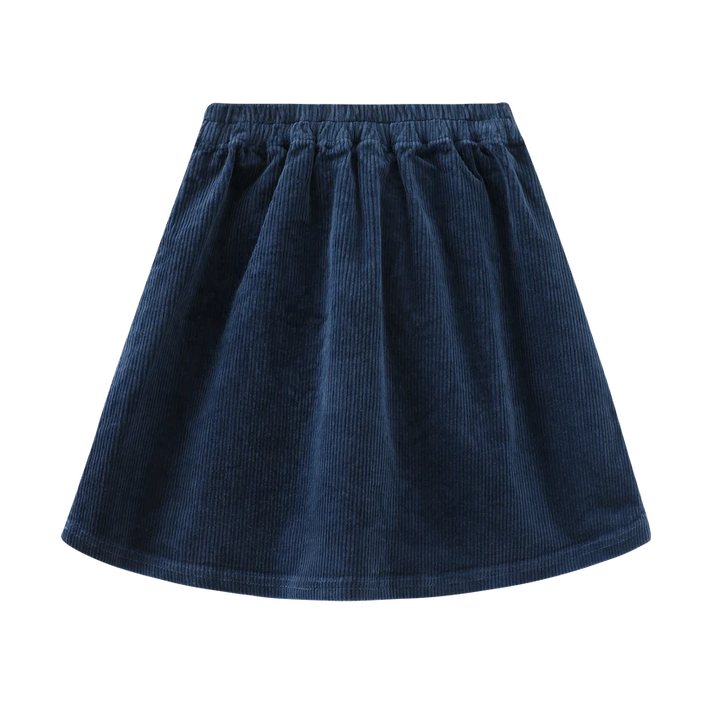 skirt corduroy with center tie - royal blue