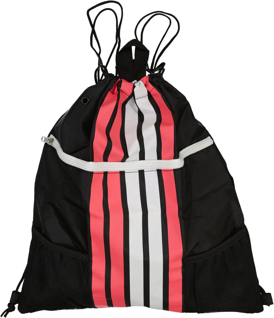 swim bag drawstring striped - pink
