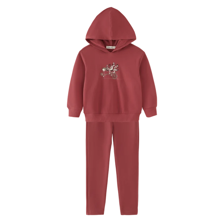set outfit graphic tracksuit - sherbert