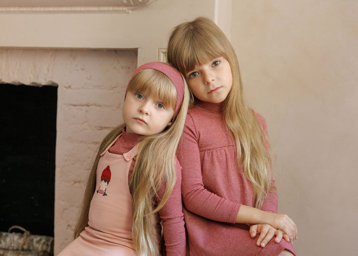 dress striped turtleneck - pink