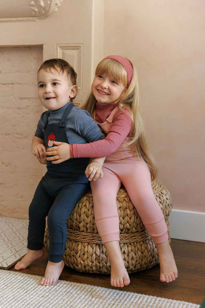 one piece boy doll long overalls - navy