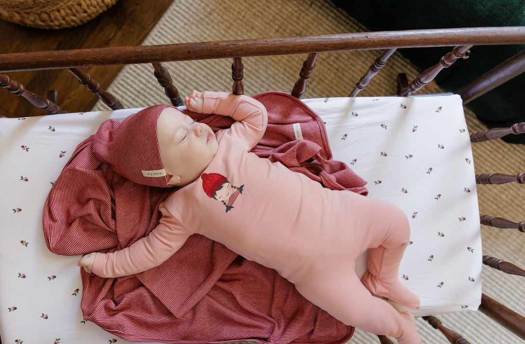 footie girl and boy doll with beanie - pink