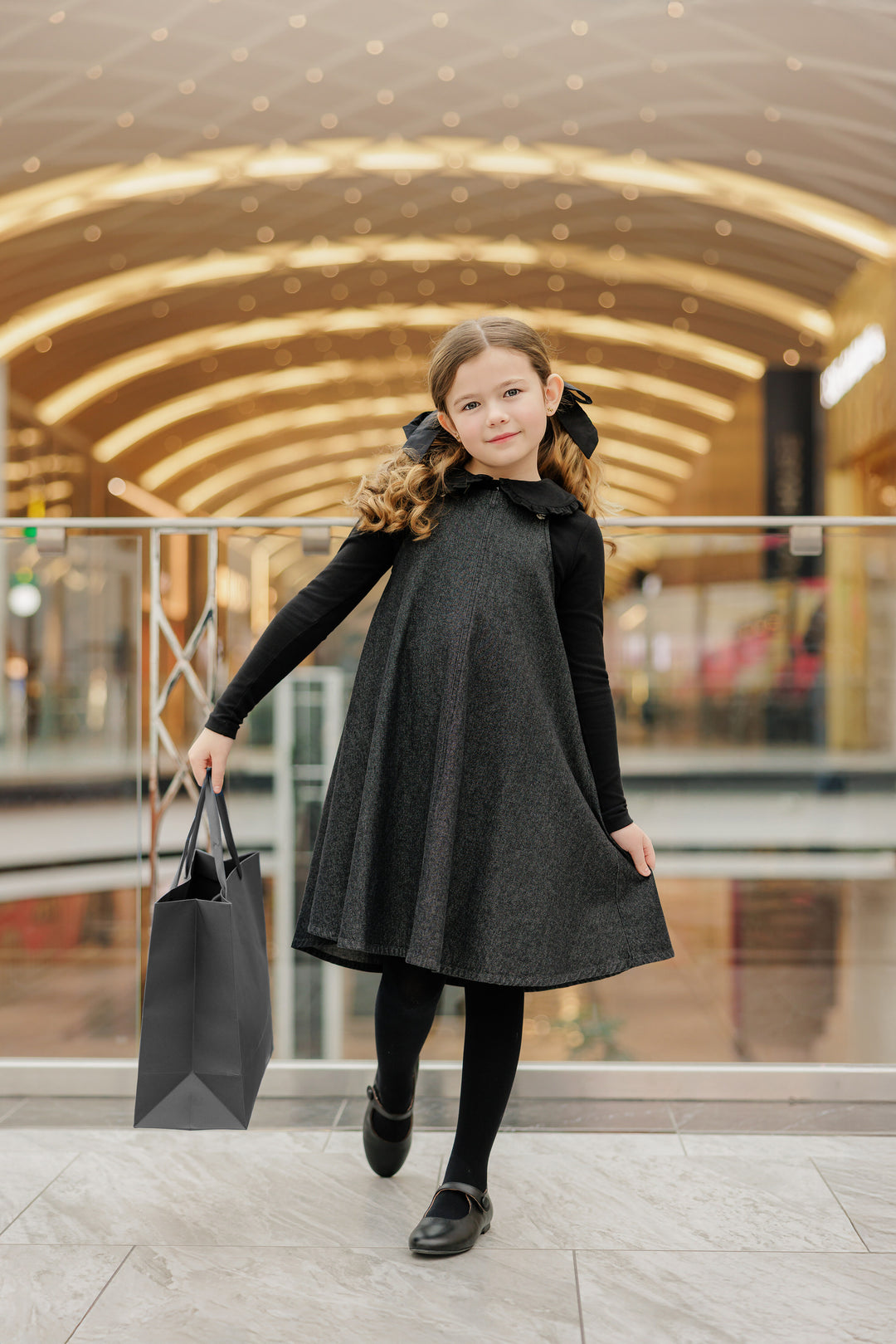 dress denim jumper - black denim