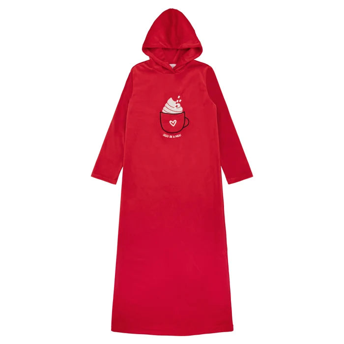 nightgown whipped hooded - pink