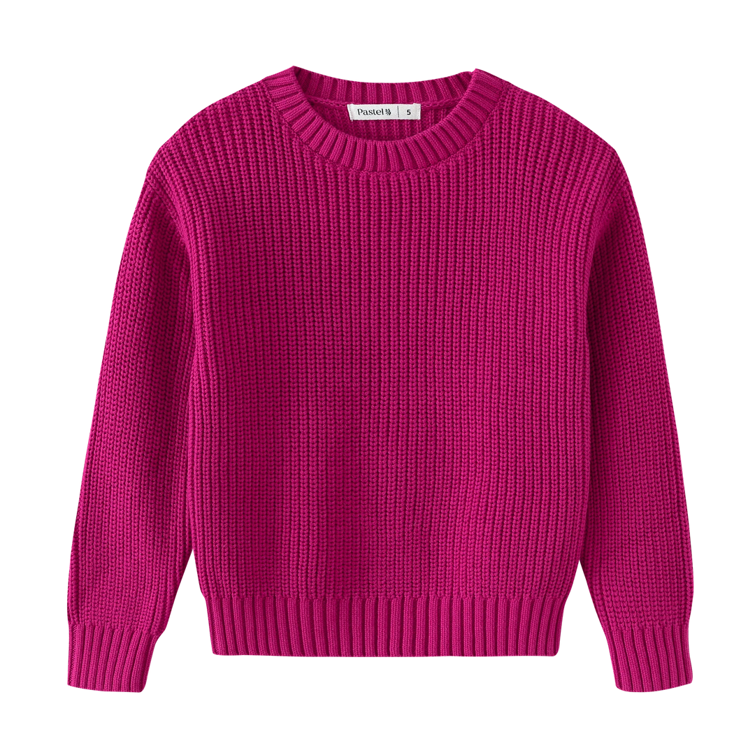 top l/s knit crewneck - pink