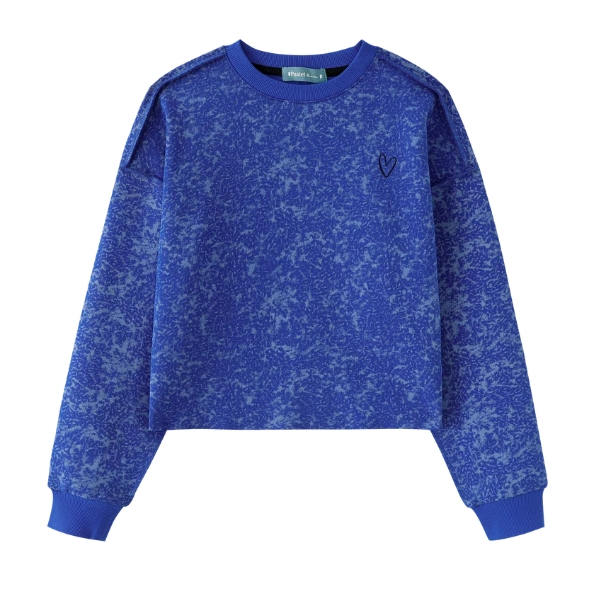 top l/s drop shoulder sweatshirt - royal blue