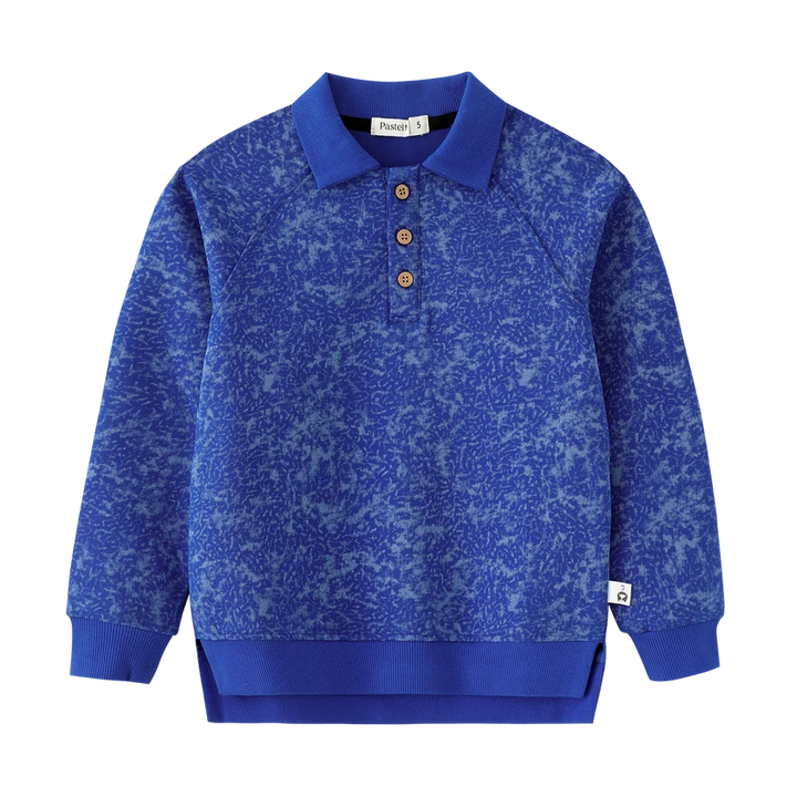 polo l/s washed - royal blue