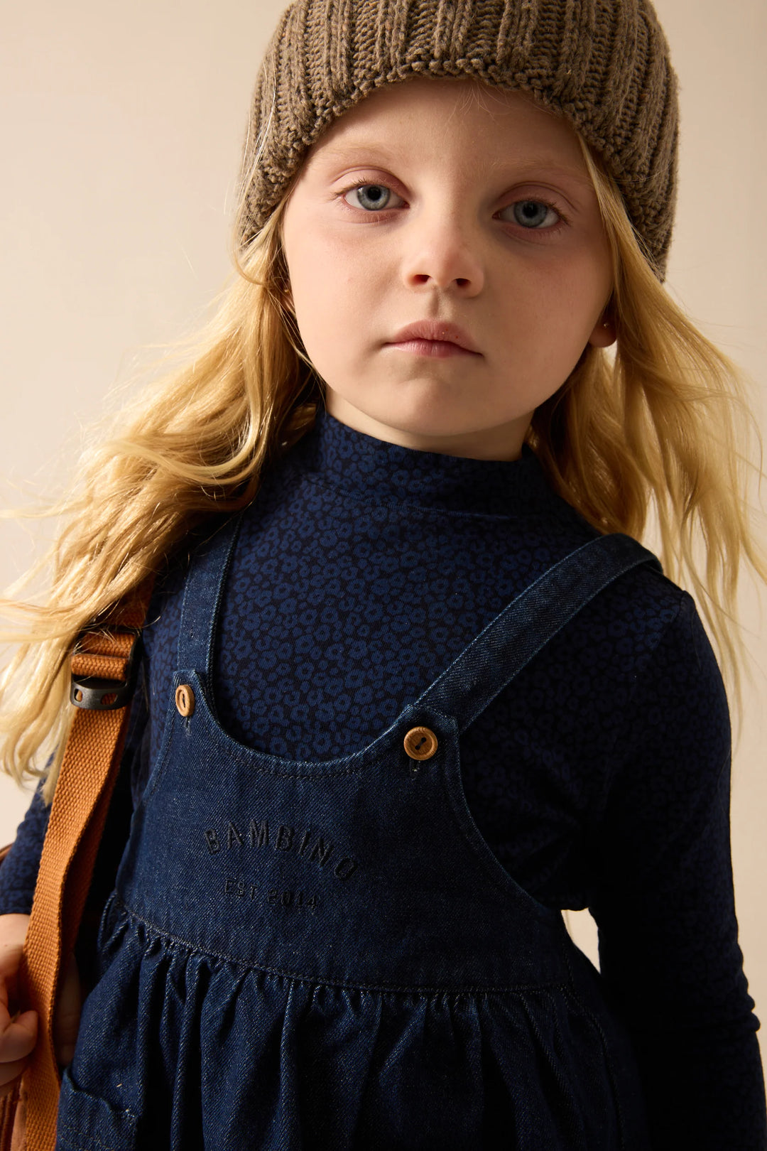 tee l/s sweet campaign printed mockneck - navy print