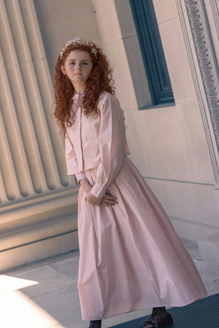 skirt taffeta yoke - champagne