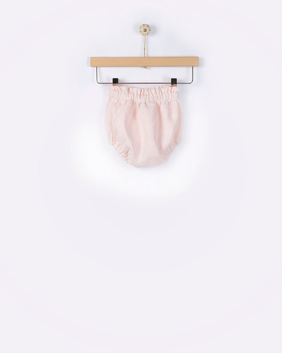 set outfit linen frill shirt and bloomer - marshmallow pink