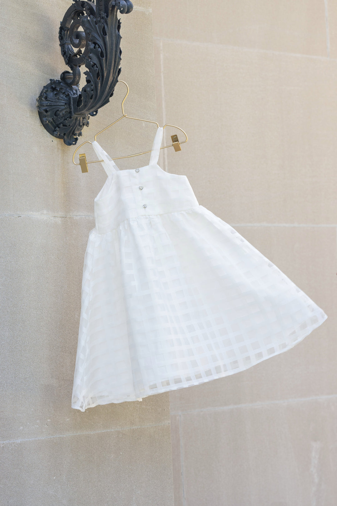 dress mesh grid jumper - cream