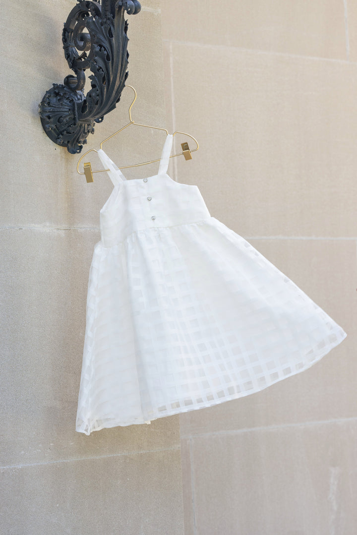 dress mesh grid jumper - cream