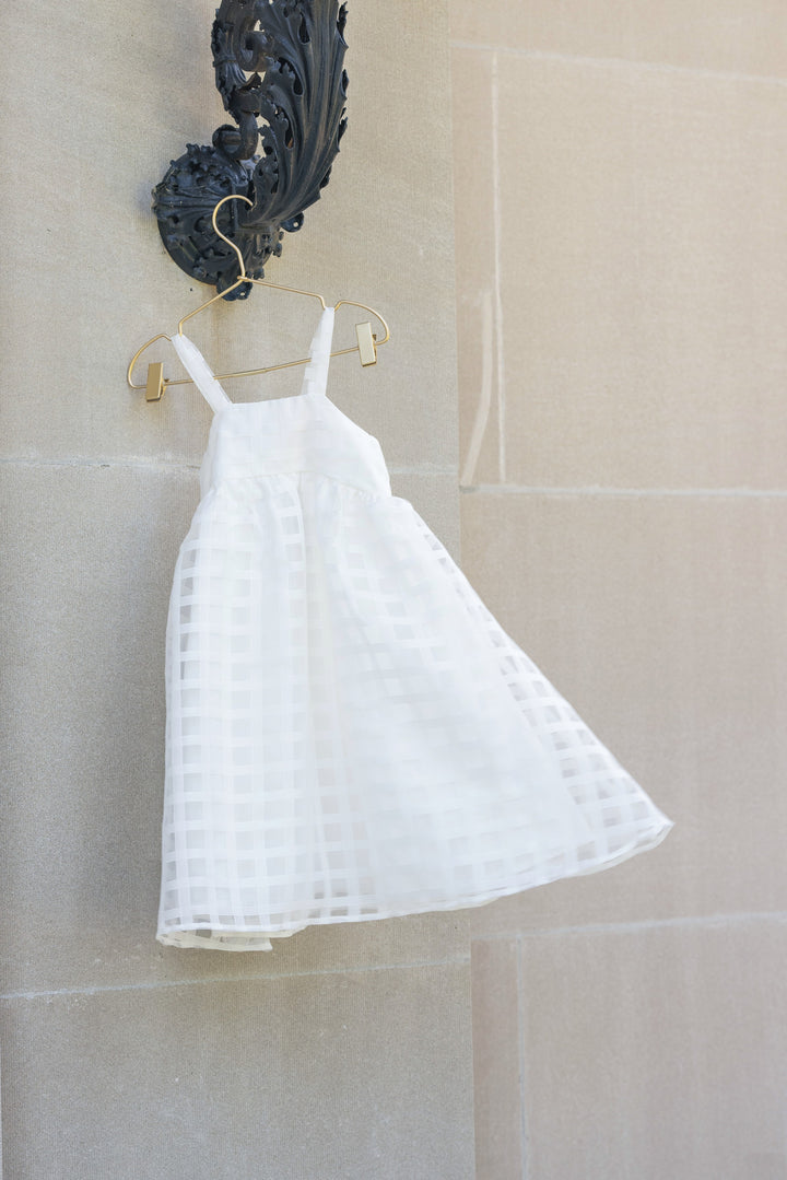 dress mesh grid jumper - cream