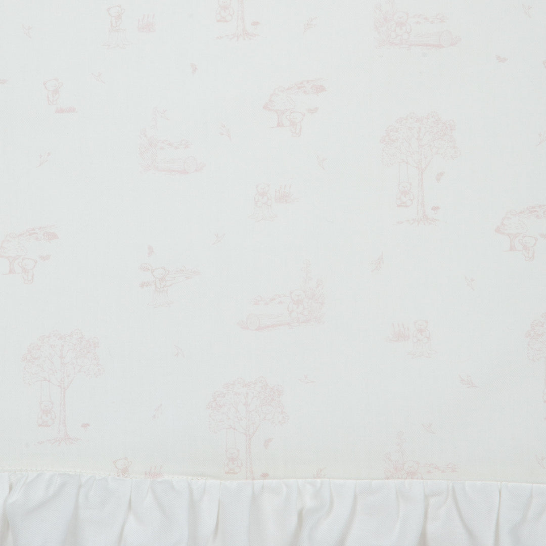 set footie velour toile print with beanie and blanket - sweet pink-895