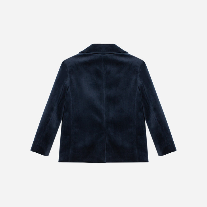 blazer velour emblem - marine-360