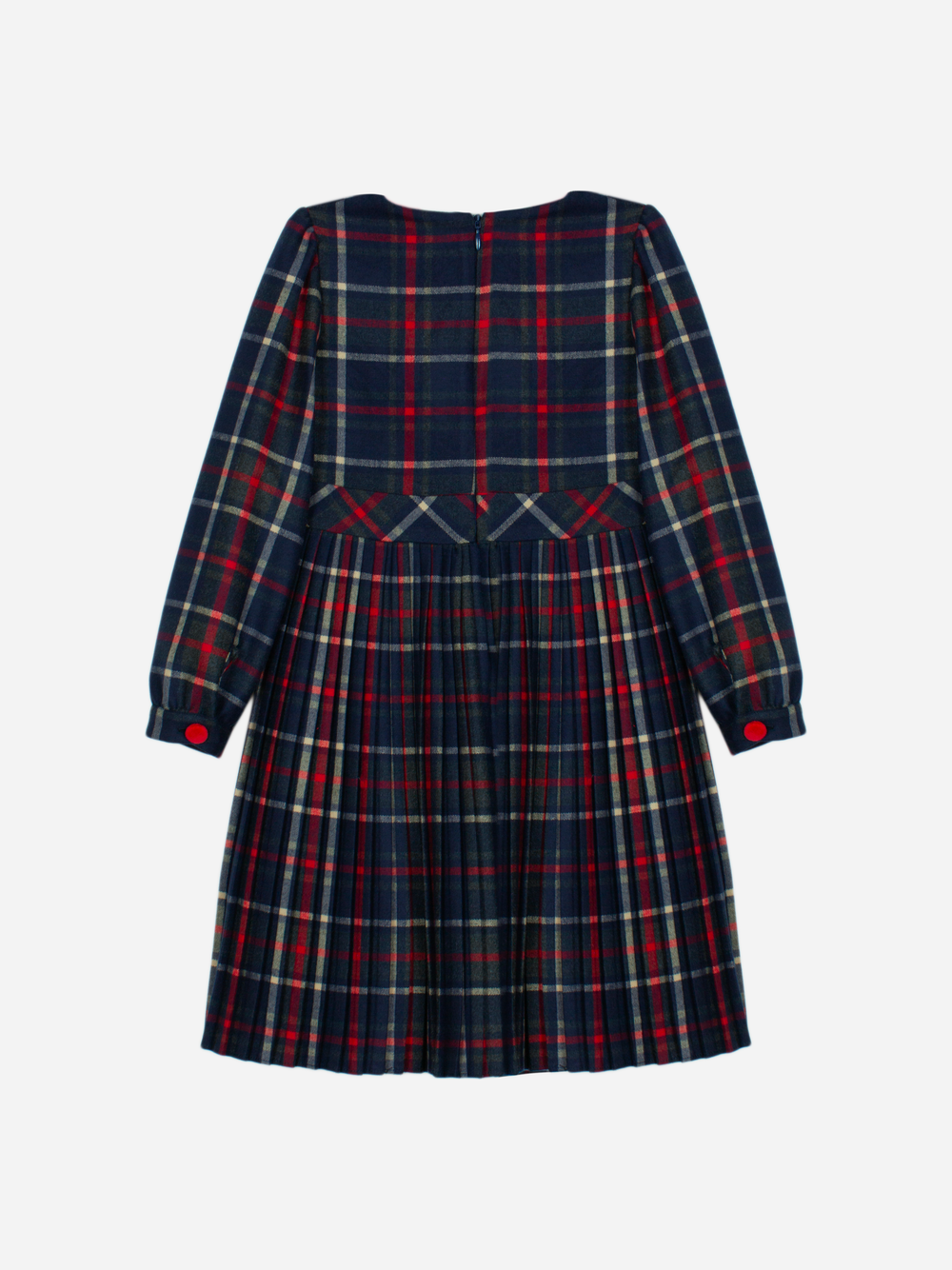 dress accordian pleated double breasted - balmoral tartn-z0133