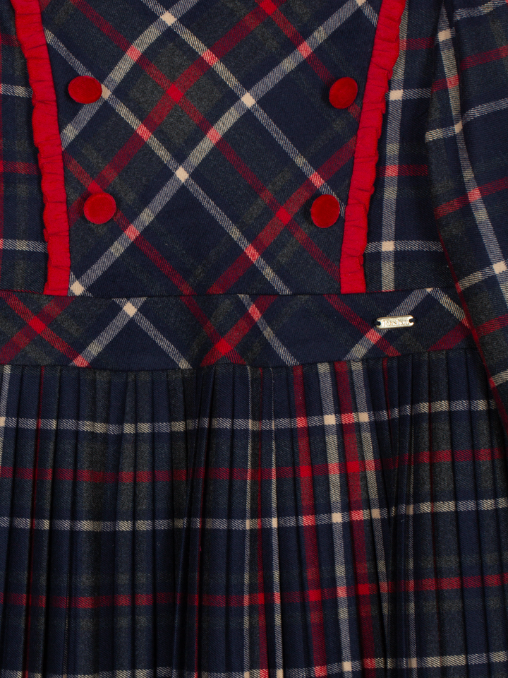 dress accordian pleated double breasted - balmoral tartn-z0133