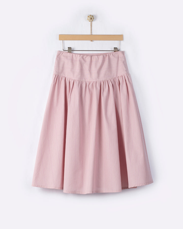 skirt double striped - chateau rose