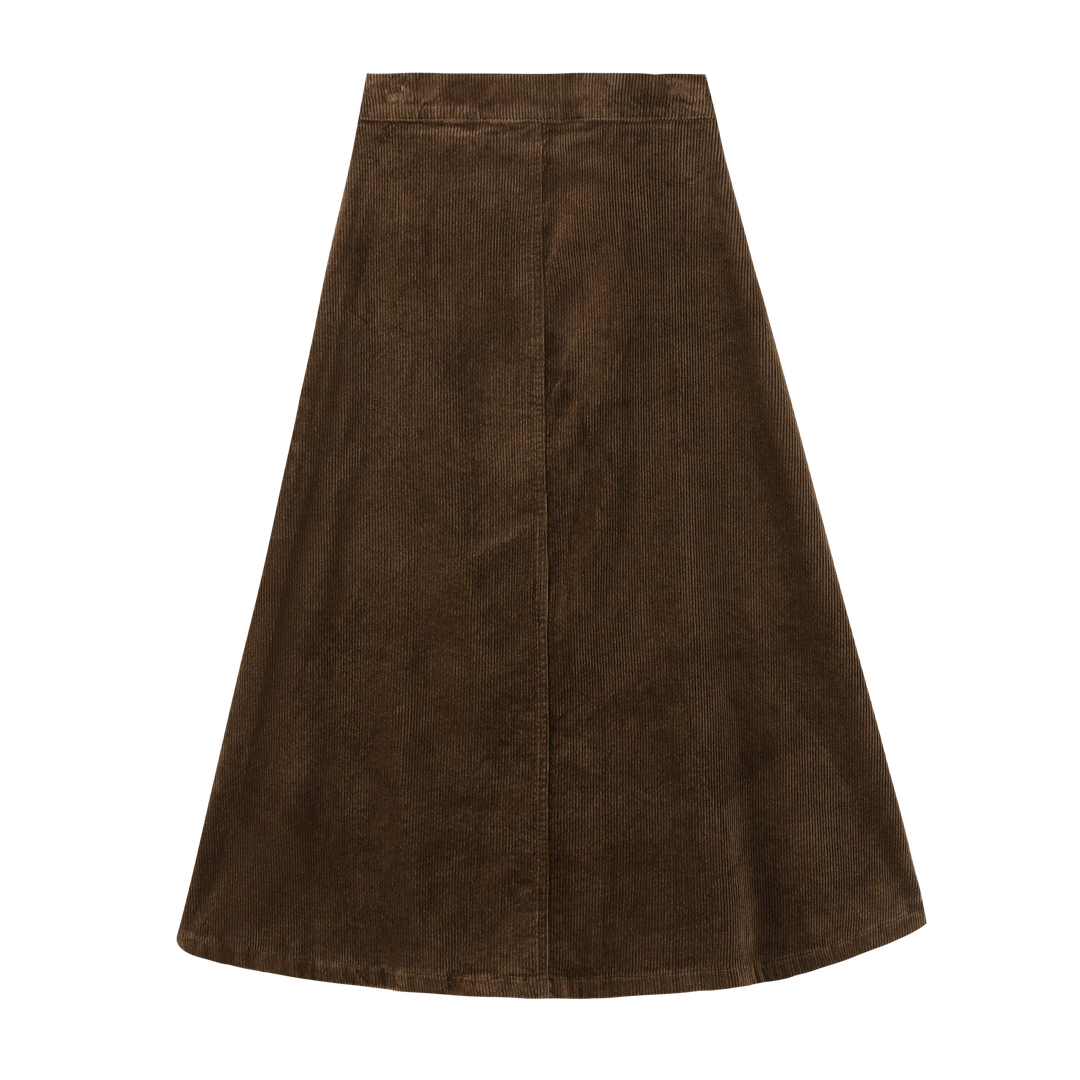 skirt corduroy button down - brown