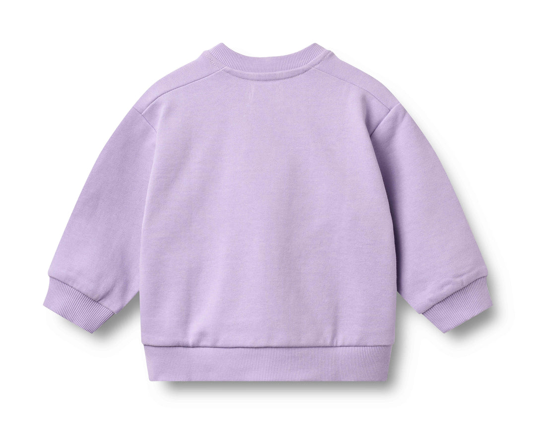 top l/s mini patch sweatshirt - purple candy