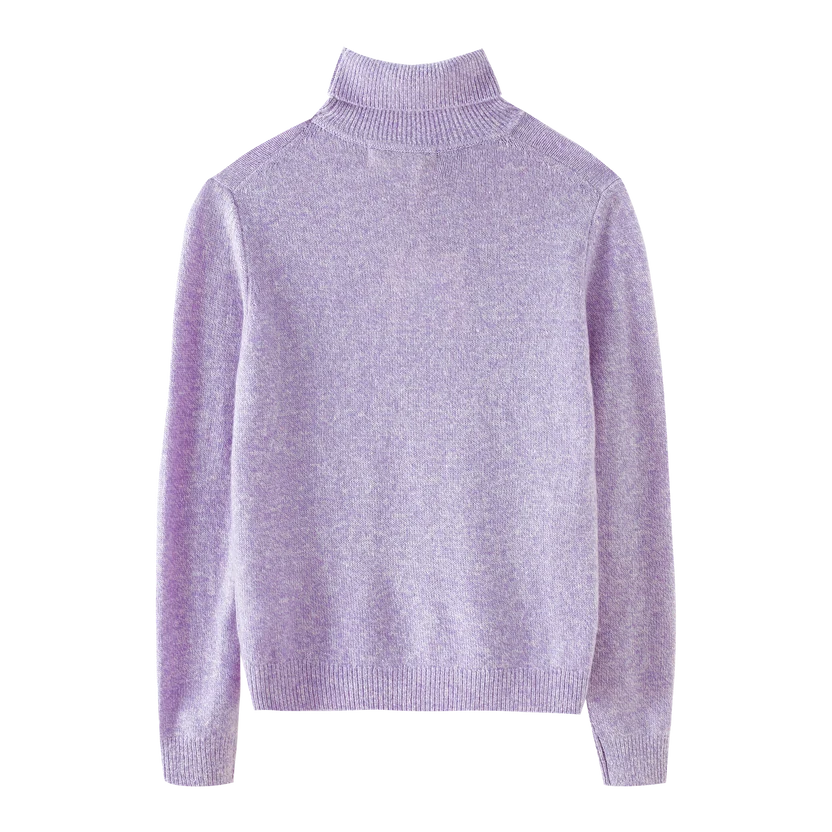 top l/s wool turtleneck - lavender