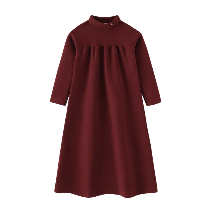 maxi dress high waisted - burgundy