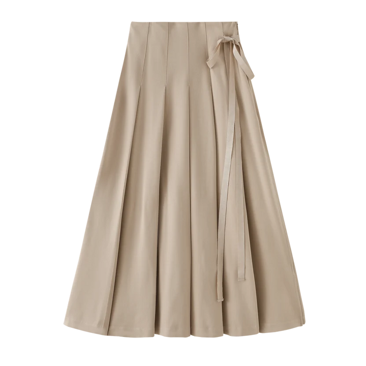 skirt with side strap - beige