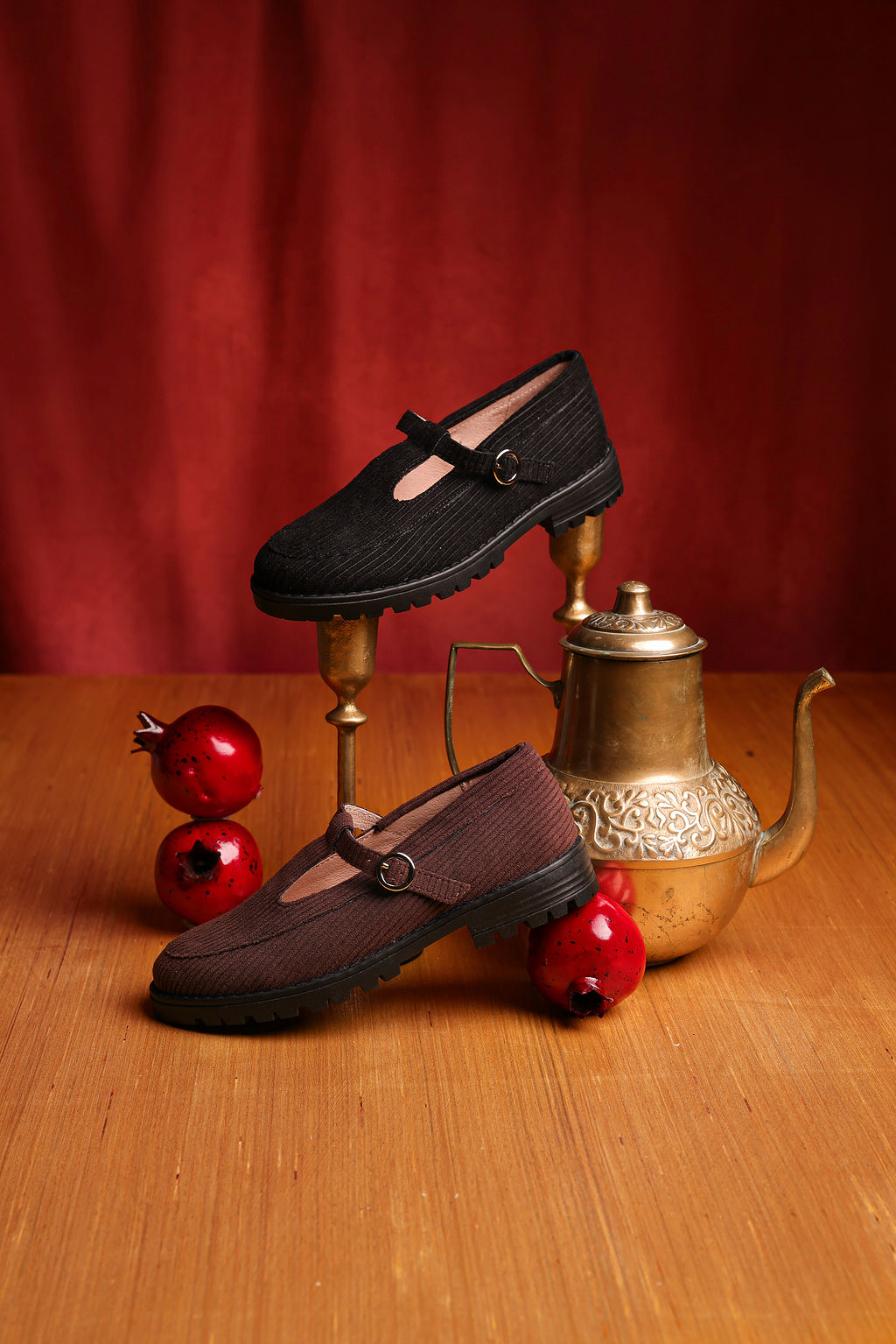 shoes t strap loafer lug sole