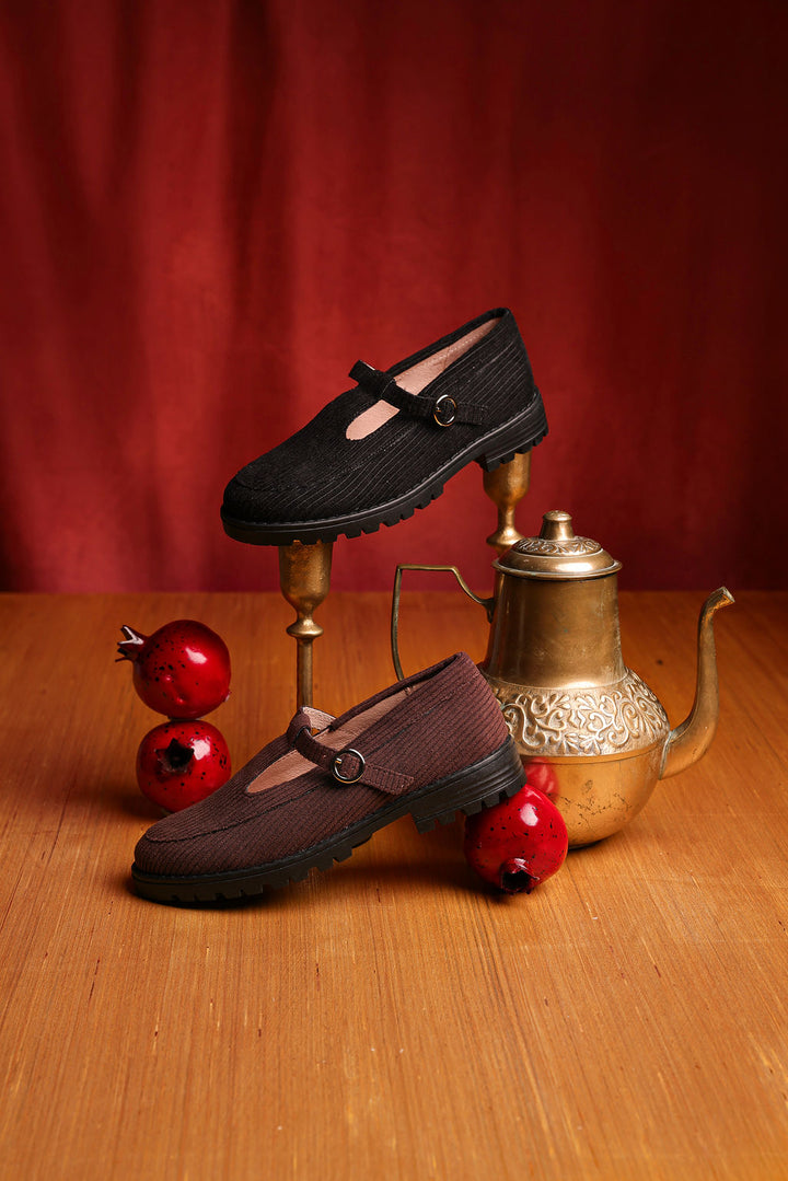 shoes t strap loafer lug sole