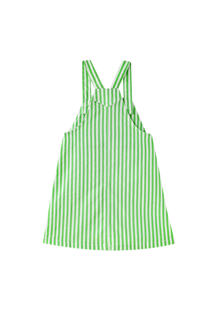 striped jumper with center pocket - green striped