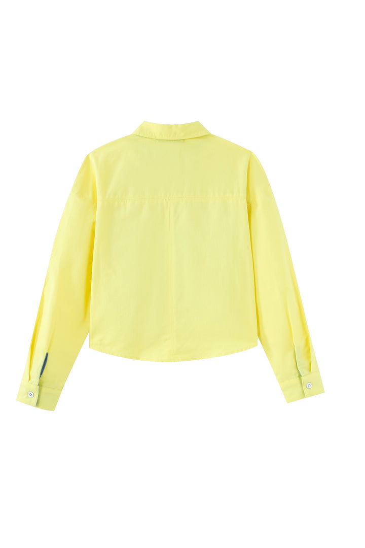 teen shirt with side pocket - yellow