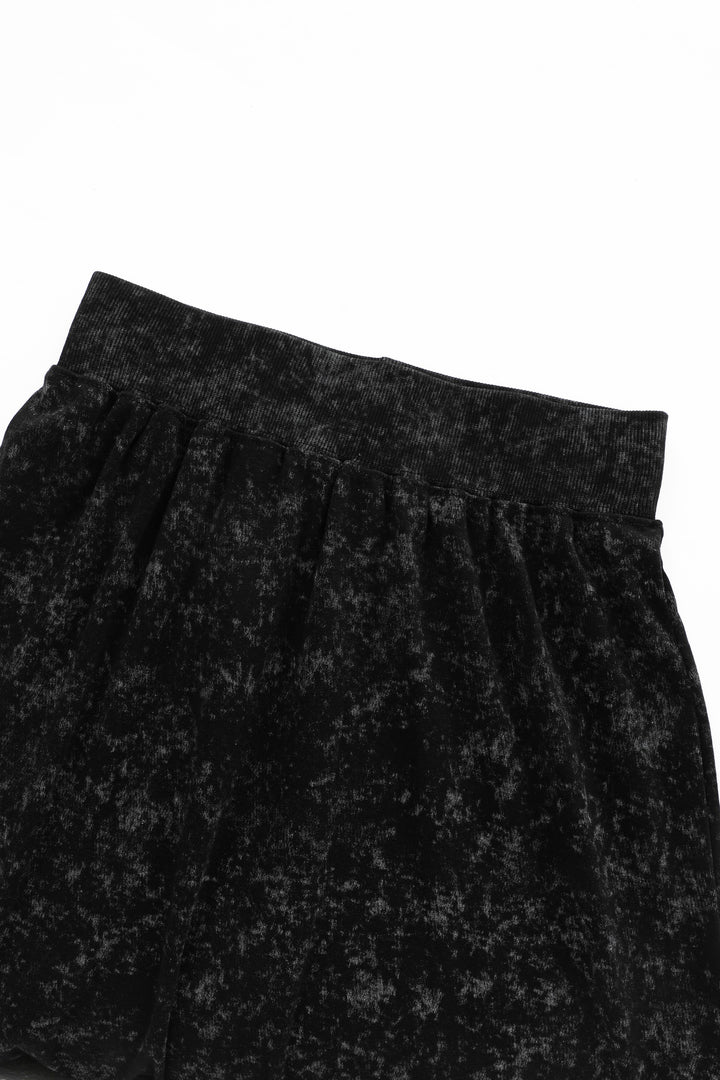 heathered maxi skirt - black heather