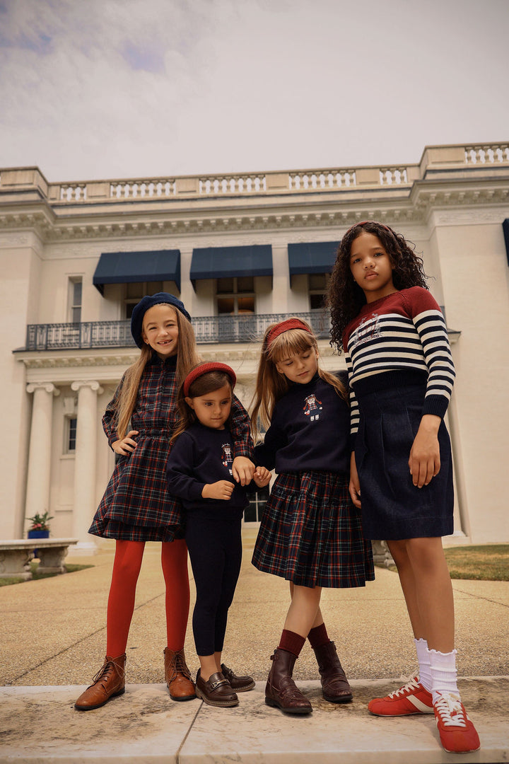 skirt plaid circle - navy plaid