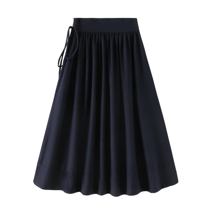 skirt gathered yoke - navy