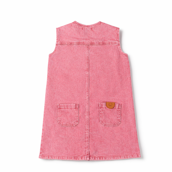 dress denim zip up jumper with pockets - red