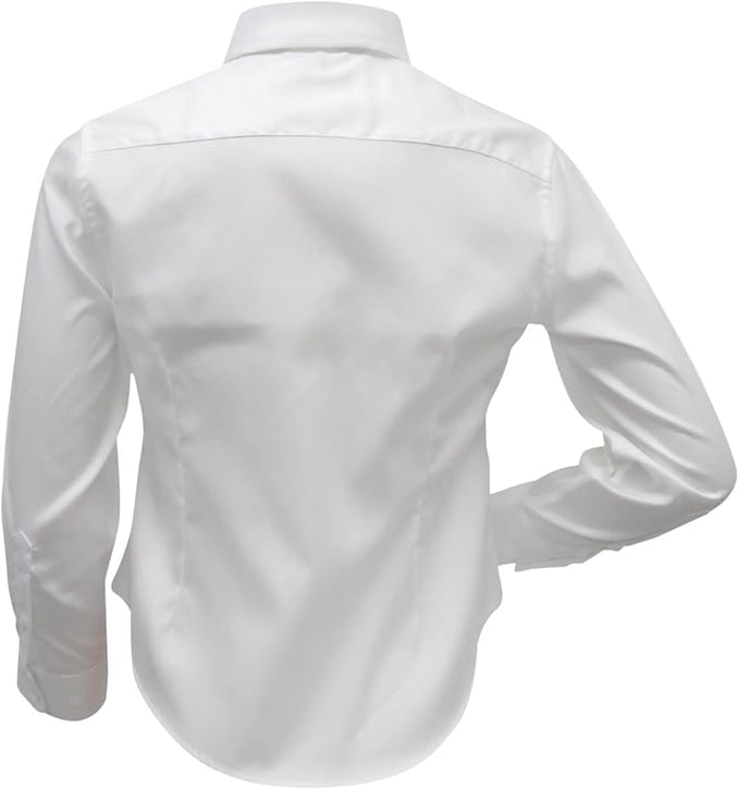 shirt regular collar pink label - white