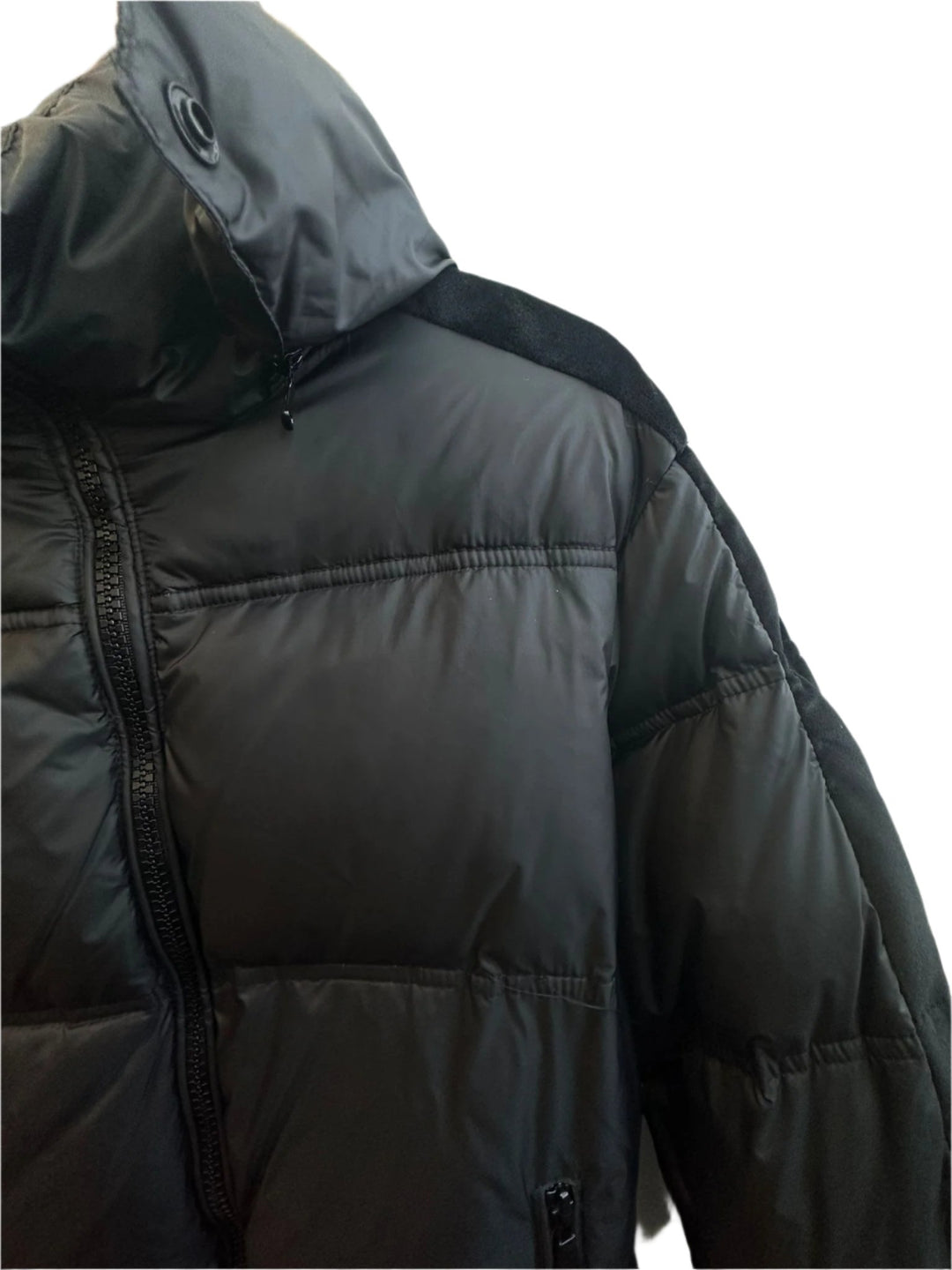 coat puffer velvet scotch - black