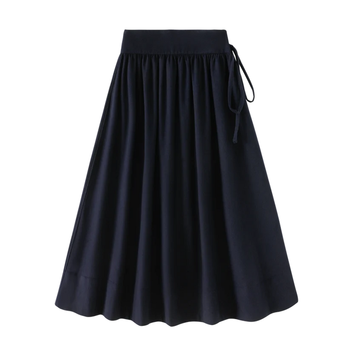 skirt gathered yoke - navy