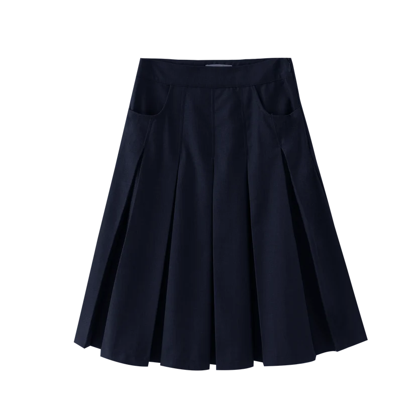 skirt classic pleated - navy