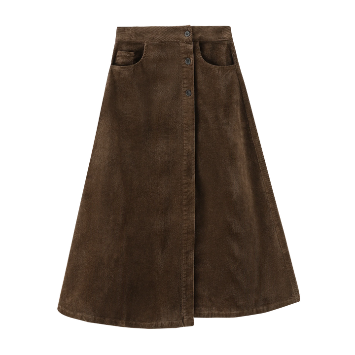 skirt corduroy button down - brown