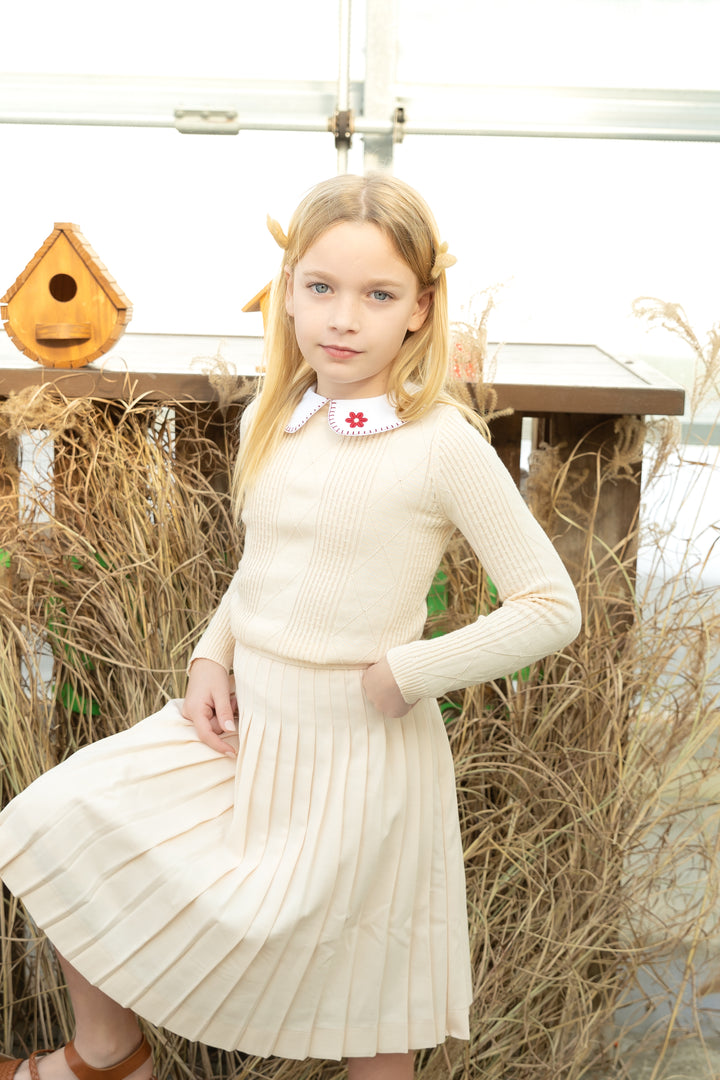 skirt pleated - peach