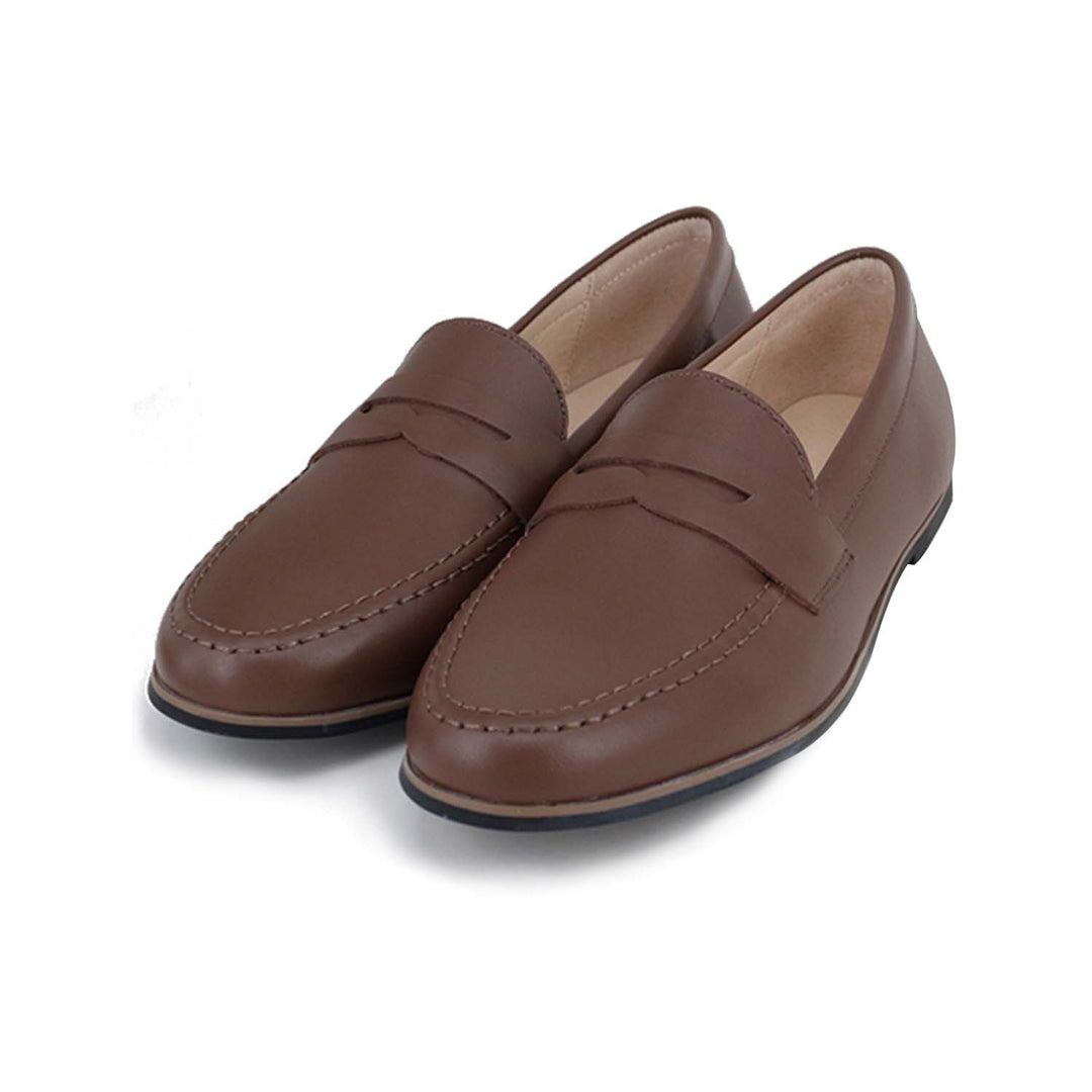 shoes ecolier leather loafers - cocoa brown leather