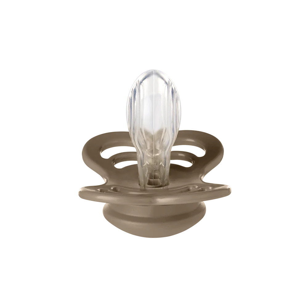 pacifier 2 pk supreme silicone  - vanilla /dark oak