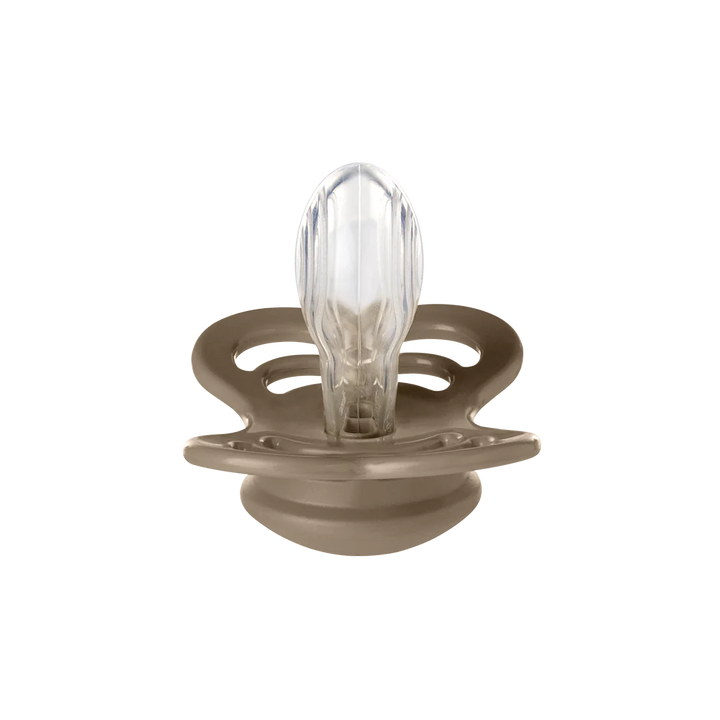 pacifier 2 pk supreme silicone  - vanilla /dark oak