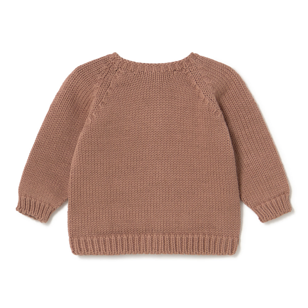 set knit knit cardigan and leggings with bonnet and socks - bloom