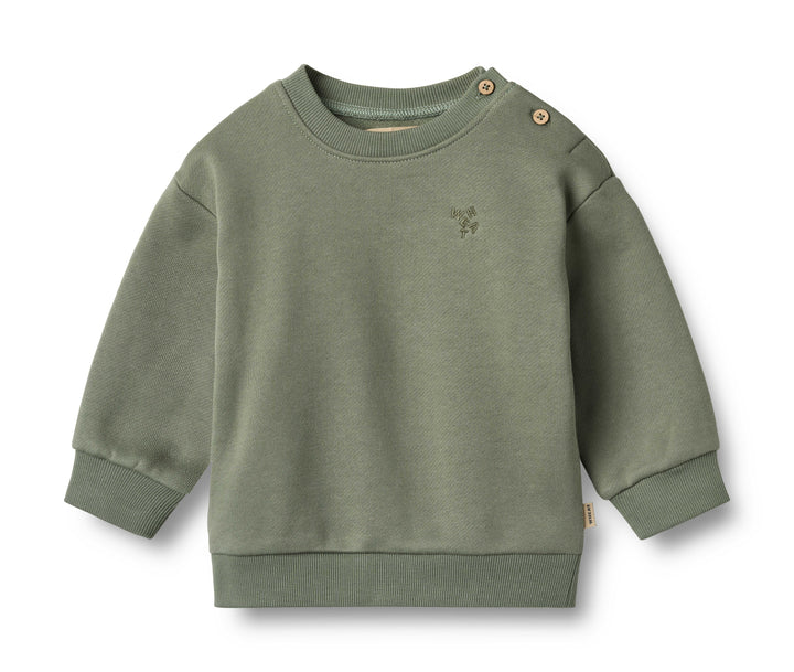 top l/s mini logo sweatshirt - dusty green