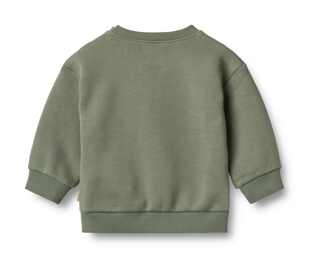top l/s mini logo sweatshirt - dusty green